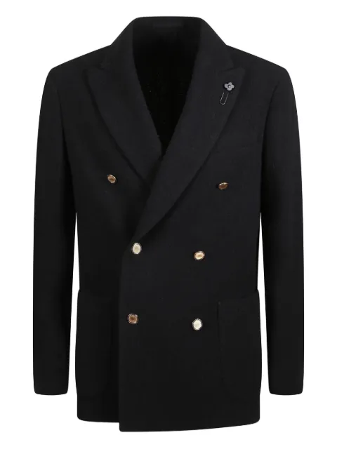 Lardini double-breasted button jacket Black CN6203EHAAIF65541999