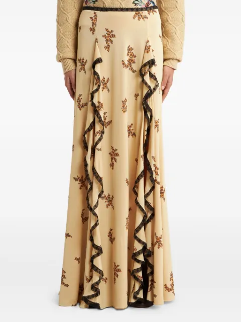 ETRO floral-print maxi skirt Neutrals WRFA014799IA461