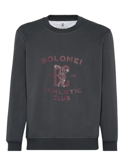 Brunello Cucinelli Solomei Athletic-Club print sweatshirt Grey MW8633380GC9653