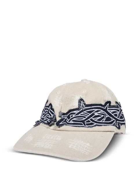 Who Decides War distressed-effect baseball cap Neutrals 13400890011