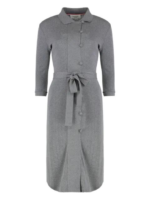 Thom Browne knitted shirt-collar dress Grey FJD098A08026035
