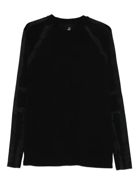 Thom Krom panelled long-sleeve sweater Black MTS907