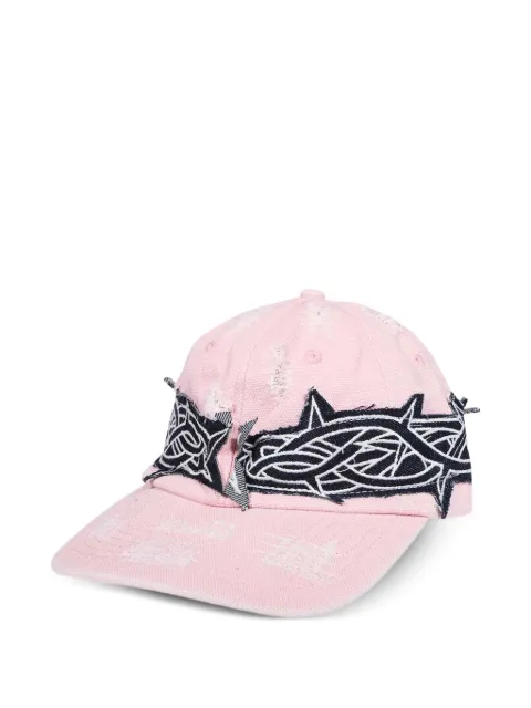 Who Decides War distressed baseball cap Pink 13400900015