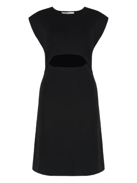 Yves Salomon cut-out ribbed knit mini dress Black 24E24EYR50093MSVP