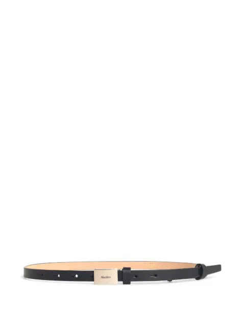 Max Mara leather logo-buckle belt Black 2424506063600