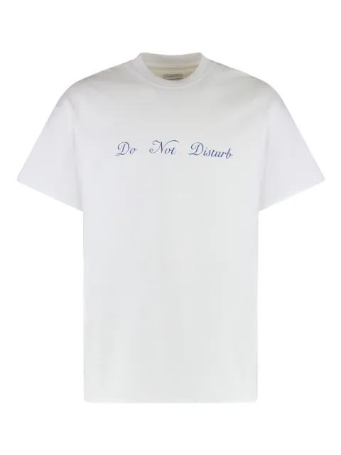 MR. SATURDAY crew-neck print T-shirt White MSPS241205