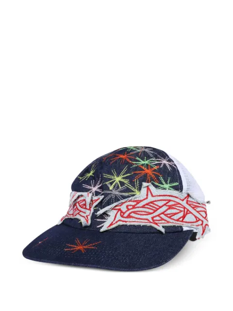 Who Decides War star-embroidered trucker cap Blue 13401020030