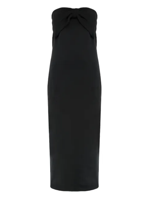 Chloé bow-detailed midi dress Black CHC24SMR08580