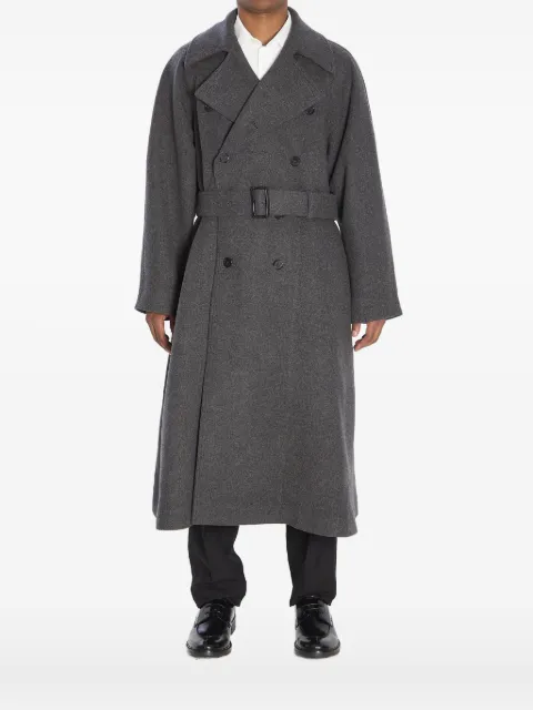 Saint Laurent double-breasted cashmere coat Grey 848512Y1M97