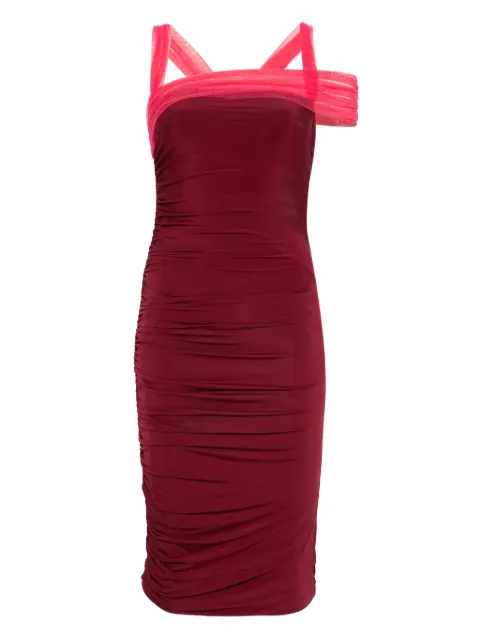 Nensi Dojaka ruched midi dress Red NDDR2691001401