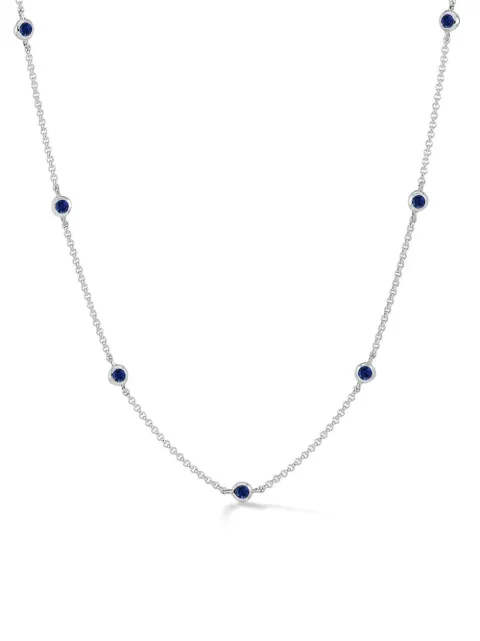 DOWER AND HALL sapphire-embellishment necklace Silver TWB24VBSAPP