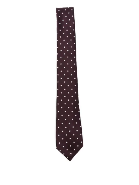 TOM FORD polka-dot silk tie Purple STI003S0178