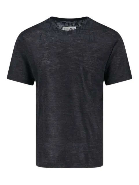 MM6 Maison Margiela letter-print T-shirt Black SH2GC0027M20123