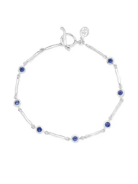 DOWER AND HALL sapphire dewdrops link bracelet Silver TWB24SBSAPP