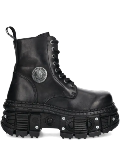 NEW ROCK 100mm lace-up boots Black MOVERZTANK001C1
