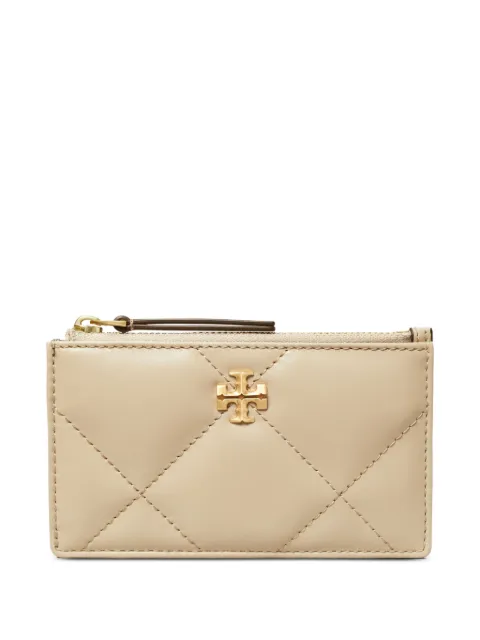 Tory Burch Kira diamond-quilt zip card case Neutrals 158629