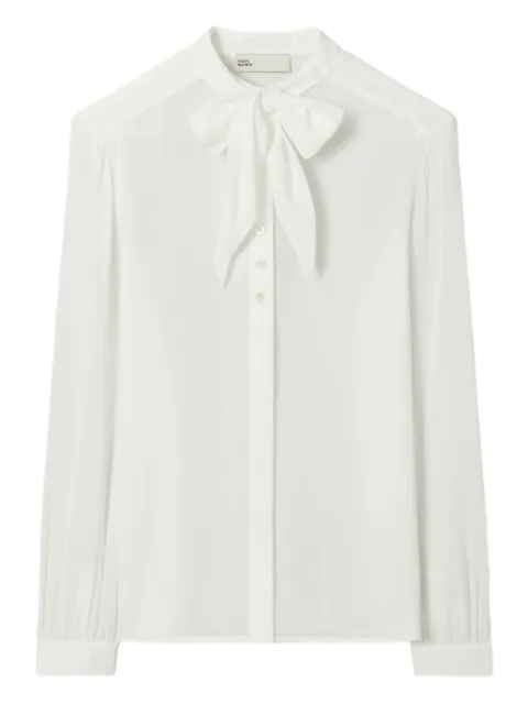 Tory Burch Georgette bow-detail shirt White 176348