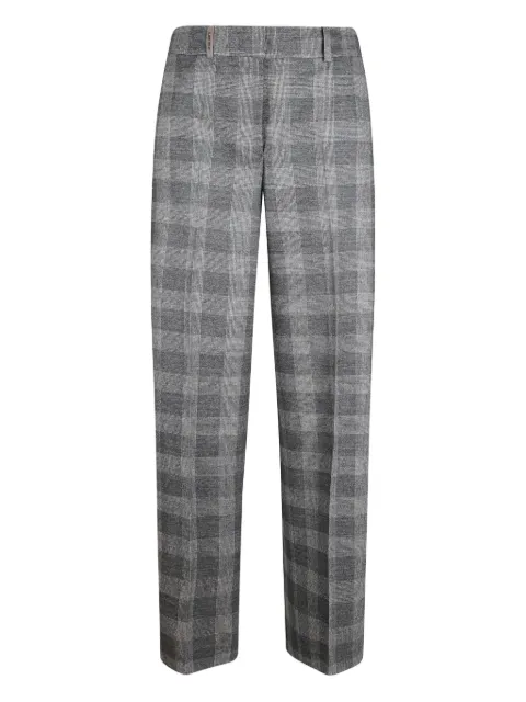 Peserico checkedl trousers Grey P0483503361