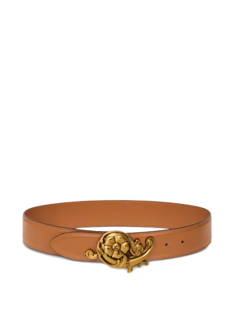 ETRO floral-buckle leather belt Brown WP3B0050AP238