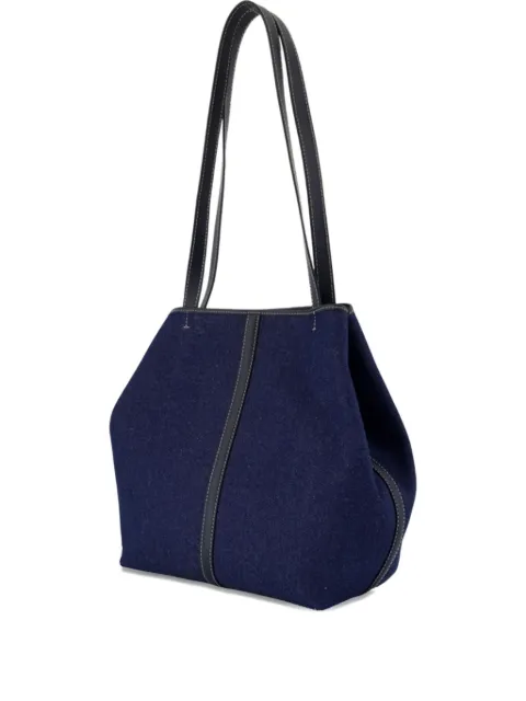 Vanessa Bruno small Daily double-handle cotton shoulder bag Blue 5HVE19V40874893