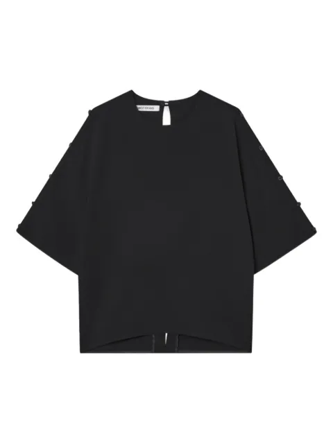 MARK KENLY DOMINO TAN Bayla button-detailed top Black 2532063800