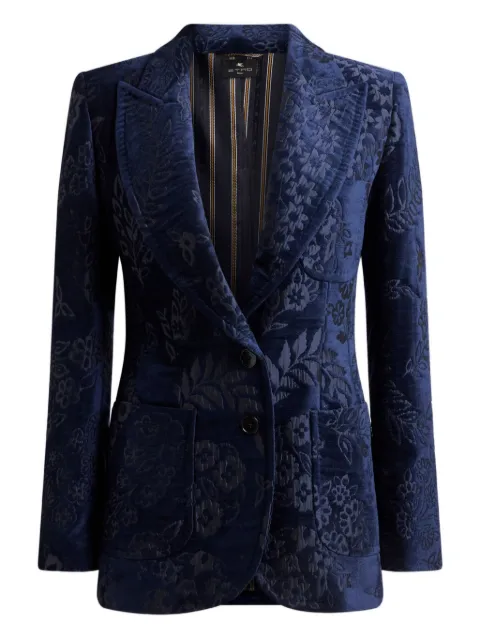 ETRO floral jacquard blazer Blue WRCA000999TJD90