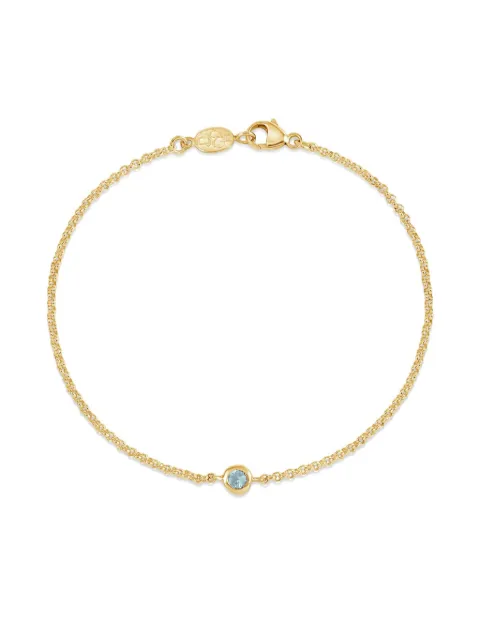 DOWER AND HALL single-aquamarine dewdrop chain bracelet Gold TWB3VAQUAMED