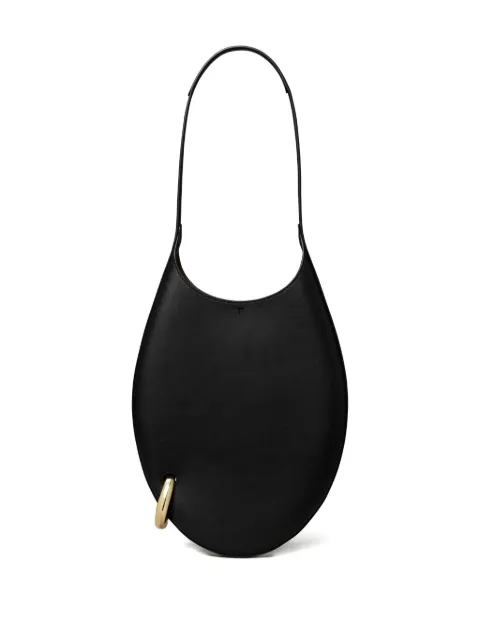 Tory Burch small pierced-detail leather shoulder bag Black 173122