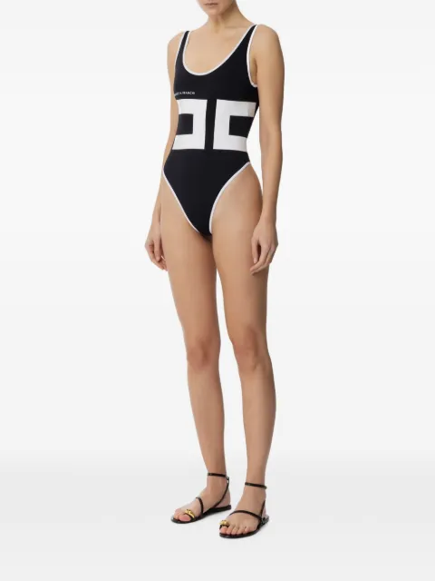 Elisabetta Franchi contrast-trim swimsuit Black CS75M52E2