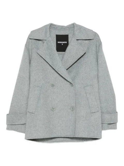 Patrizia Pepe double-breasted long-sleeve jacket Grey 8O0183A610