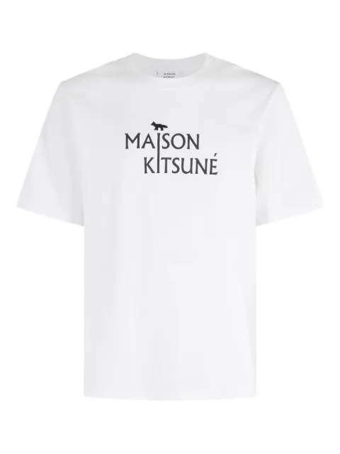 Maison Kitsuné logo-print T-shirt White PM00115KJ7025