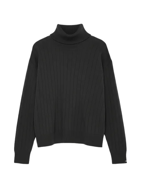 Eleventy ribbed turtleneck knitwear Black L81MAGL19MAG0L051168