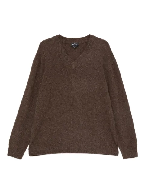 A.P.C. V-neck sweater Brown WYAADM23380