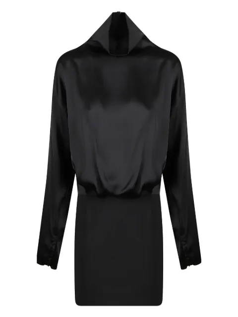 DONDUP high-neck long-sleeve mini dress Black DA482RF0037D