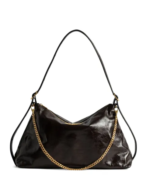 Zadig&Voltaire Jim retro patent bag Brown LWBA04320
