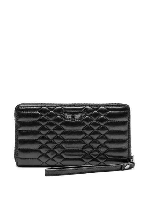 Zadig&Voltaire quilted wristlet wallet Black LWSG00019