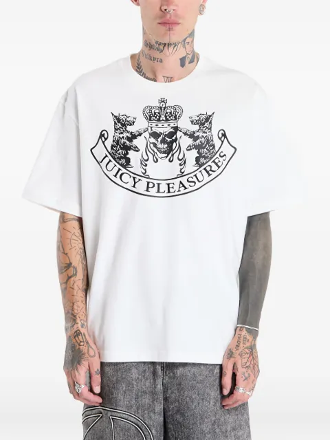 Pleasures Skull Crest T-shirt White P25JC009WHITE