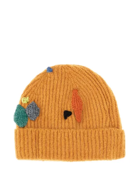 Exquisite J embroidered ribbed beanie Orange H500V9