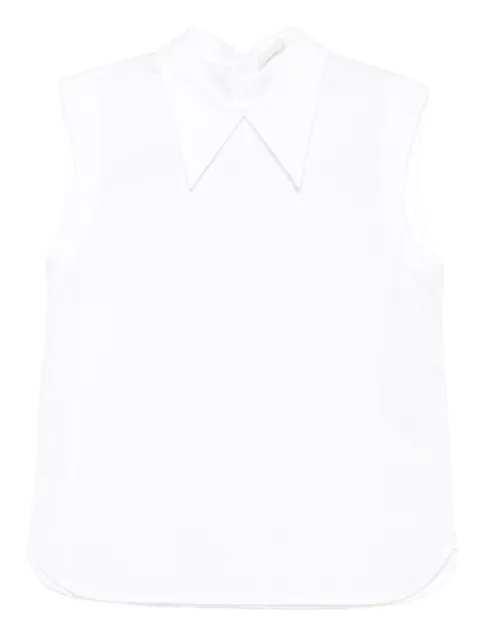 Tela sleeveless pointed-collar top White 170044010488