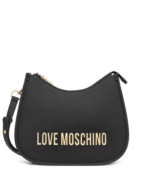 Love Moschino logo lettering shoulder bag Black JC4021PP1NKD0