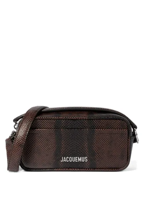 Jacquemus The Baneto snakeskin-embossed shoulder bag Brown BAM00429AC05G03