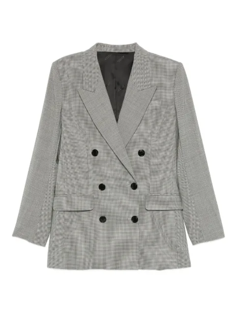 MARANT ÉTOILE checked double-breasted jacket Grey VE0538FBB1F01