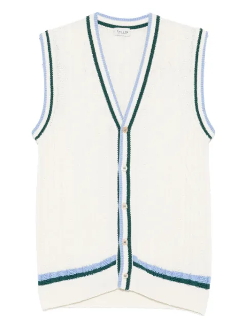 gallia button sweater vest Neutrals REKAN