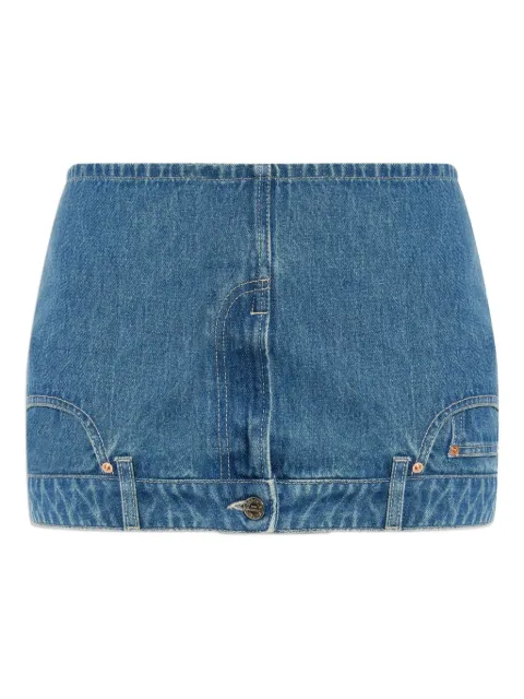VETEMENTS upside-down denim mini skirt Blue WH76DK007VB