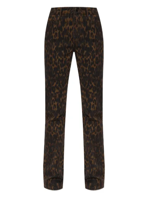 AllSaints Haldan leopard-print jeans Brown HALDANW019ED