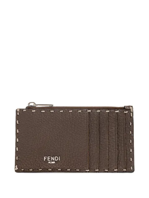 FENDI Selleria leather card holder Brown 7M0362AP3B