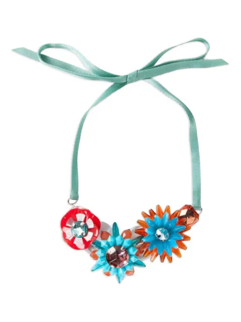 Marina Fossati Margaret flower-embellished necklace Blue MARINAACETUR6839