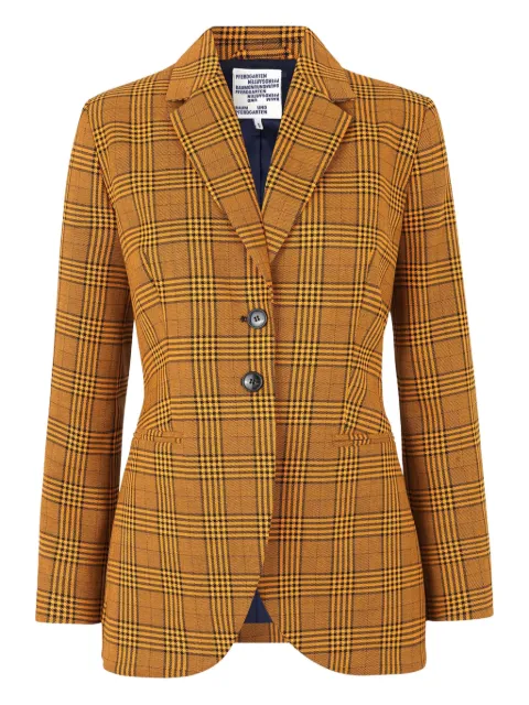 Baum Und Pferdgarten Bryony checked single-breasted blazer Orange BAUMUZERBRI9655