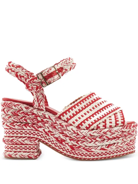 antolina 90mm Brenda braided-sole platform sandals Red ANTOLIALSRED5591