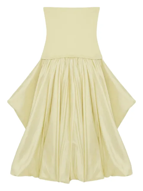 SIMKHAI strapless balloon-skirt midi day dress Yellow 4251010B